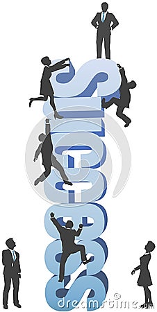 People climb up business SUCCESS ambition word Vector Illustration