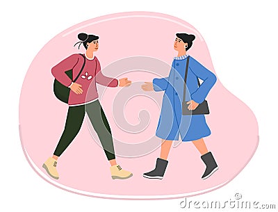 People Collaboration Date Relationship Friendship Vector Illustration