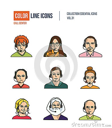 People collection business. Vector Illustration