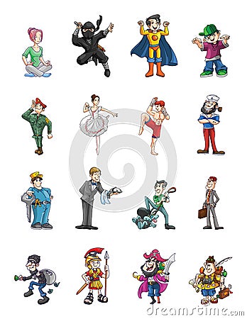 People Collection Vector Illustration