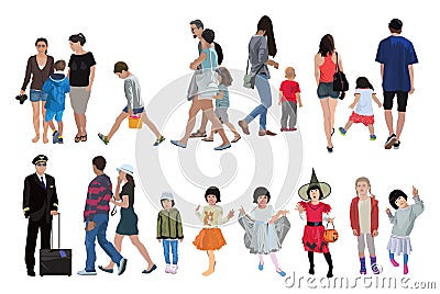 People color vector illustration Vector Illustration