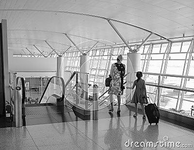 People come to Boarding Gate at Tan Son Nhat Airport, Saigon, Vietnam Editorial Stock Photo