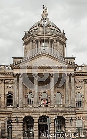 People come to the wedding ceremony in Liverpool Old town Hall buildiing Editorial Stock Photo