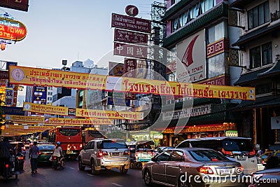 People come visit China town,Bangkok Editorial Stock Photo