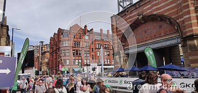 People coming in huge numbers to support their teams in tour de britain Editorial Stock Photo