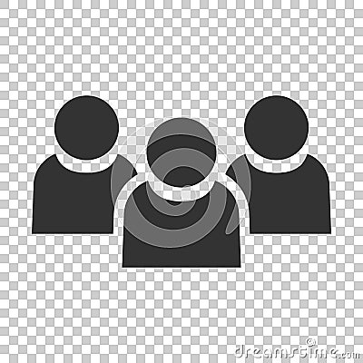 People communication icon in flat style. People vector illustration on isolated background. Partnership business concept. Vector Illustration