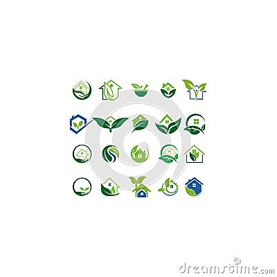 people community green leaf ecology nature element Vector Illustration