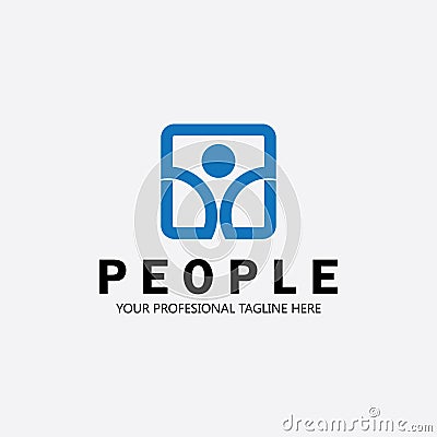 people comunity icon vector illustration template design logo Vector Illustration