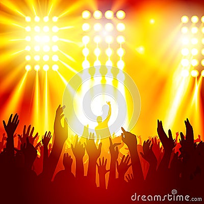People at a concert Vector Illustration