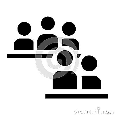 People conference icon, simple style Vector Illustration