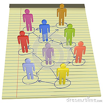 People connect business network legal paper Stock Photo