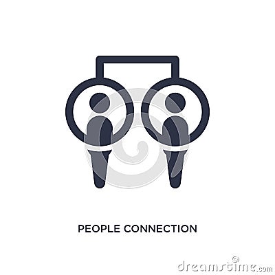 people connection icon on white background. Simple element illustration from communication concept Vector Illustration