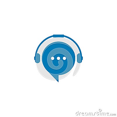 People contact,customer service or call center logo icon Vector Illustration
