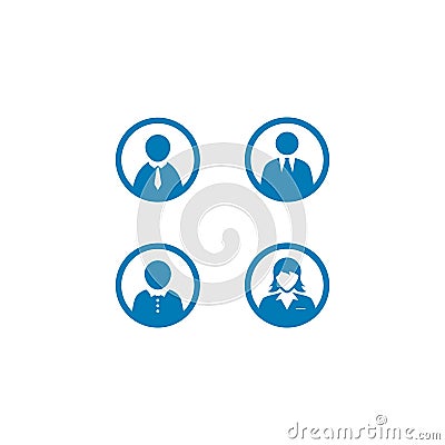 People contact,customer service or call center logo icon illustration Vector Illustration