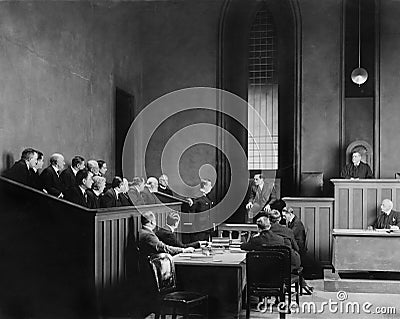 People in a courtroom Stock Photo