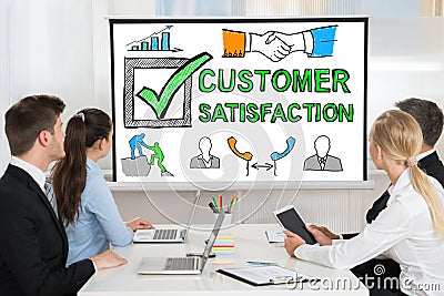 Customer Satisfaction Survey Concept Presentation Stock Photo