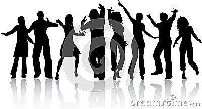 People dancing Vector Illustration