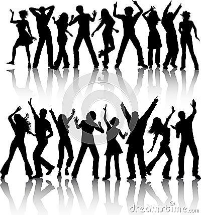 People dancing Vector Illustration