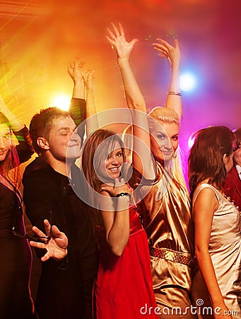 People Dancing In The Night Club Royalty Free Stock Image - Image: 12351156