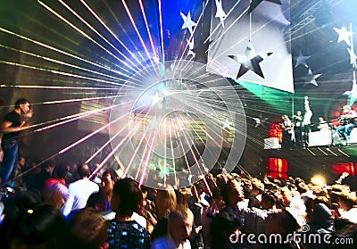 People dancing in the nightclub Editorial Stock Photo