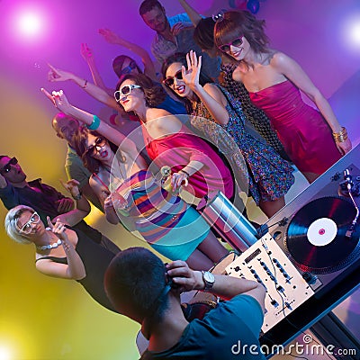 People Dancing And Shouting At Party Stock Photos - Image: 29045153