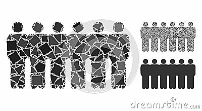 People demographics Mosaic Icon of Bumpy Pieces Stock Photo