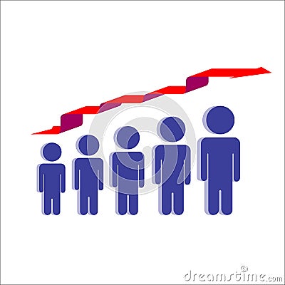 People. Development and growth Vector Illustration