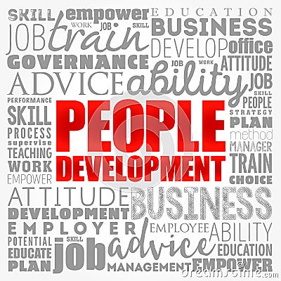 People Development word cloud collage, business concept background Stock Photo