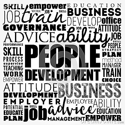 People Development word cloud collage, business concept background Stock Photo