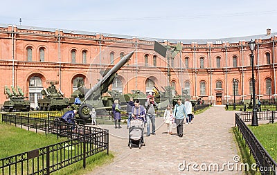 People of different ages in the museum. Editorial Stock Photo