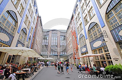 Hackescher market square Berlin Germany Editorial Stock Photo