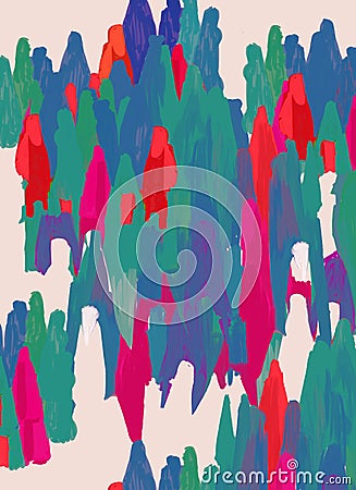 People and human heterogeneity. Colorful abstract and conceptual illustration Stock Photo
