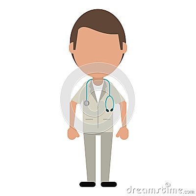 People doctor medical stethoscope Vector Illustration