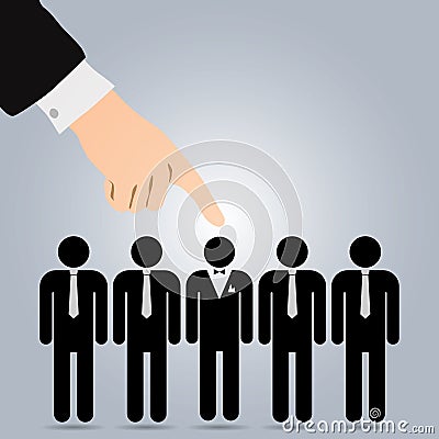 People dress good Apply for always has been chosen. Vector Illustration