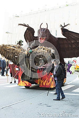 People dressed during Winter Carnival Editorial Stock Photo