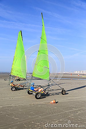 Sand yachting Editorial Stock Photo