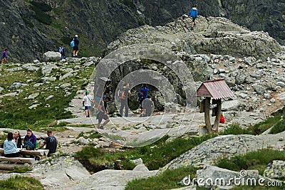 A porter in High Tatras in Slovakia Editorial Stock Photo