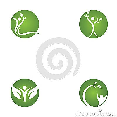 people ecology health life vector logo design icon. Vector Illustration