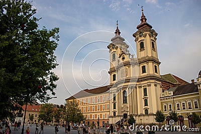 People in Eger, Hungary. Editorial Stock Photo