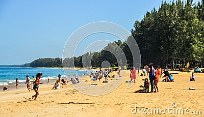 People enjoying on the beach Editorial Stock Photo