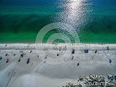 People enjoying the beaches of South Florida Stock Photo