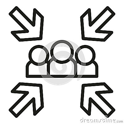 People evacuation icon outline vector. Fire label Vector Illustration