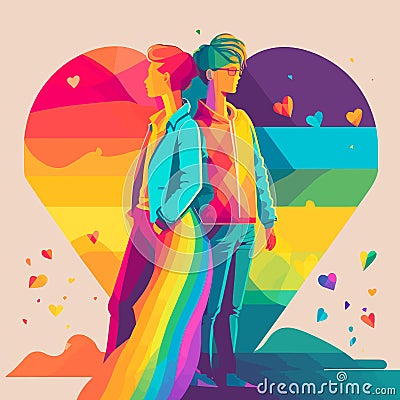 People expressing their views. LGBTQ manifesto. Respect, tolerance, equality. Poster, graphic print Stock Photo