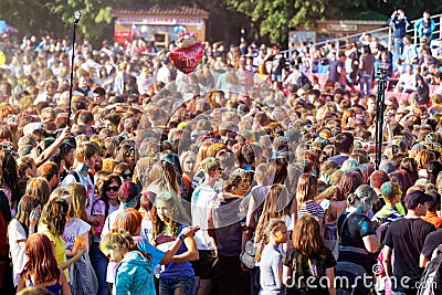 People during Festival of colours Holi Editorial Stock Photo