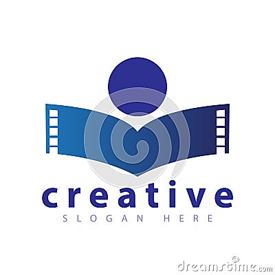 People film logo icon vector template Vector Illustration