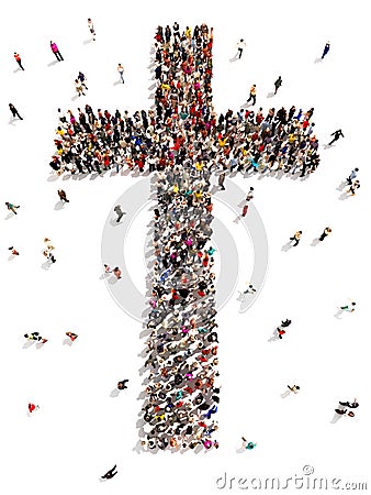 People finding Christianity, religion and faith. Stock Photo