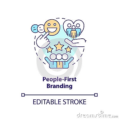 People-first branding concept icon Vector Illustration