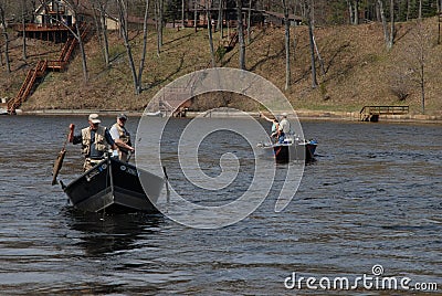 People fishing in river Editorial Stock Photo