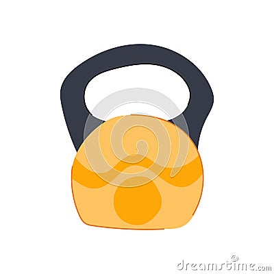 people fitness kettlebell cartoon vector illustration Vector Illustration