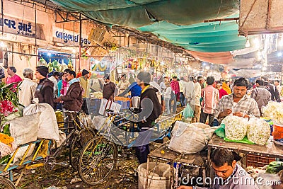 People in the flower market in the early morning Editorial Stock Photo